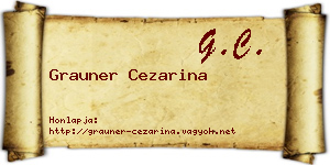 Grauner Cezarina névjegykártya